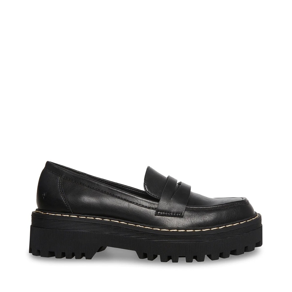 Steve Madden Haazel Black Paris platform loafers, size 9.5